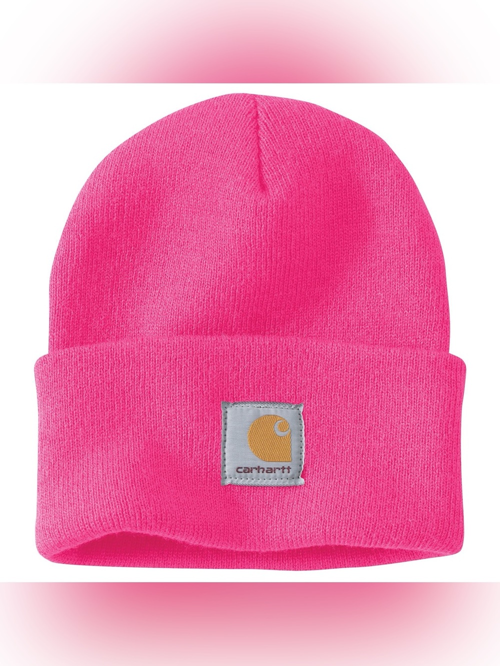Carhartt Kids Hot Pink Acrylic Beanie with Logo Patch